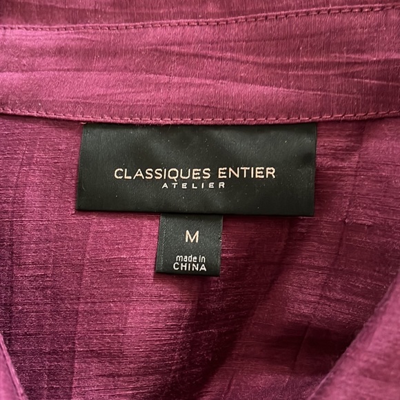 CLASSIQUES ENTIER Linen Blend Button Top/Blouse - Picture 7 of 8